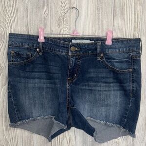 Torrid Dark Blue Denim Jean Shorts
